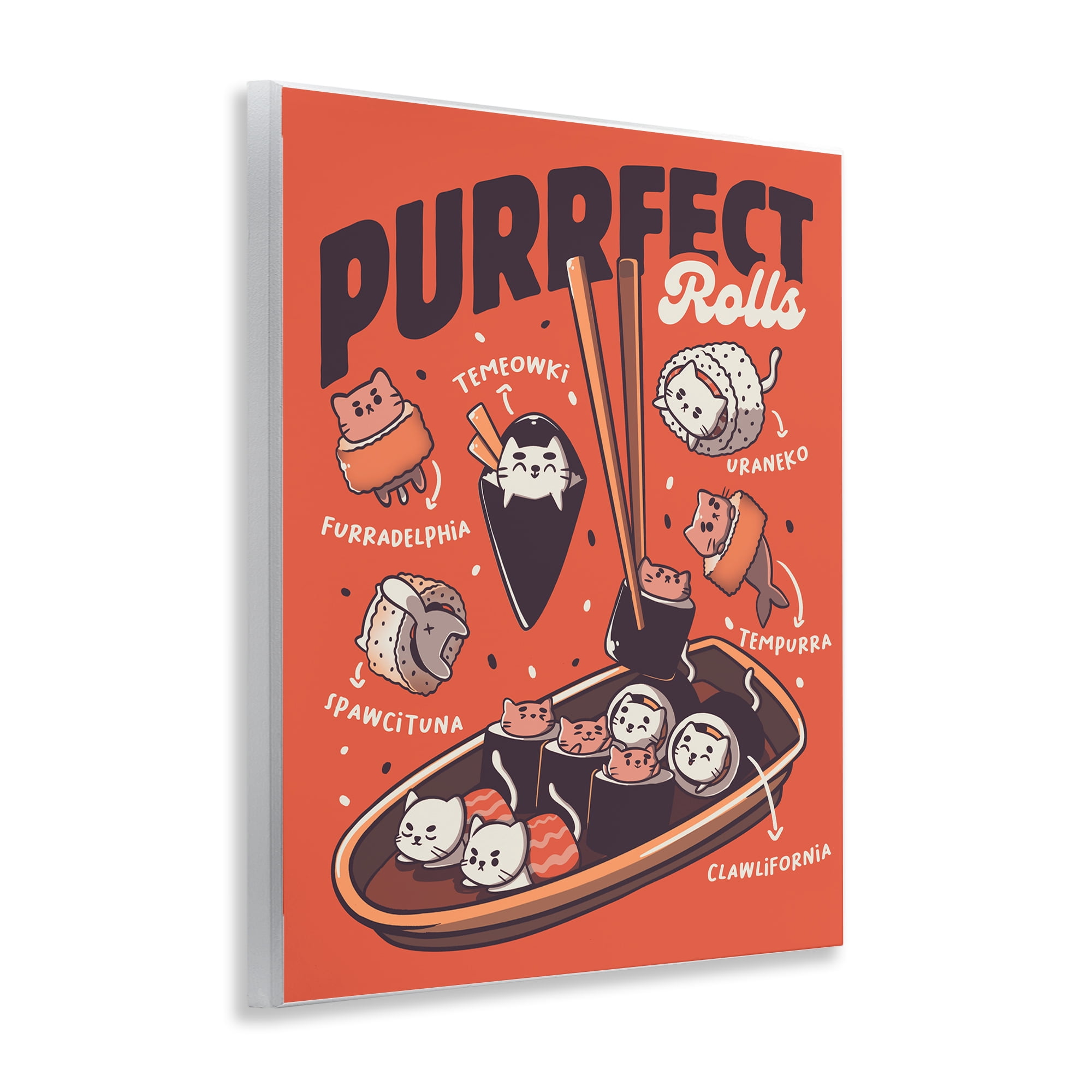 Stupell Industries Purrfect Rolls Sushi Cats Wall Plaque Art, design by Tobe Fonseca