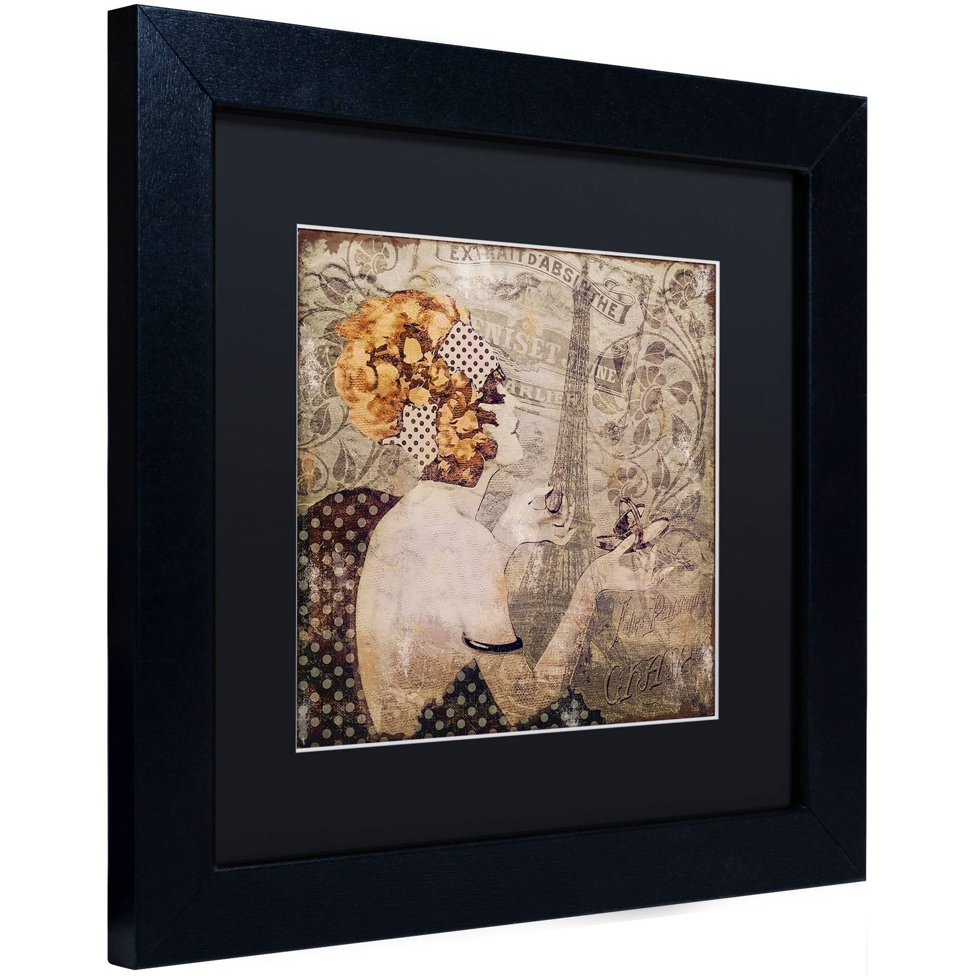"A Date With Paris" Canvas Art by Color Bakery Black Matte, Black Frame