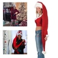 thumbnail image 2 of Farfi Christmas Santa Hat Ultra Long Plush Ball Decor Thick Keep Warm Anti-slip Red Festive New Year Party Cosplay Photo Porp Holiday Headwear (Type B), 2 of 13