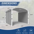 thumbnail image 3 of INTER HUT 11 x 11 Outdoor Steel Pergola with Canopy for Garden, Patio, Backyard, 3 of 7