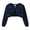 Blue, variant on Cute Knit Cardigan Sweater for Kids Button Closure Jacket Tops Ruffled Hem Long Sleeve Cropped Coat Sweater Fall (Red,5-6 Years)