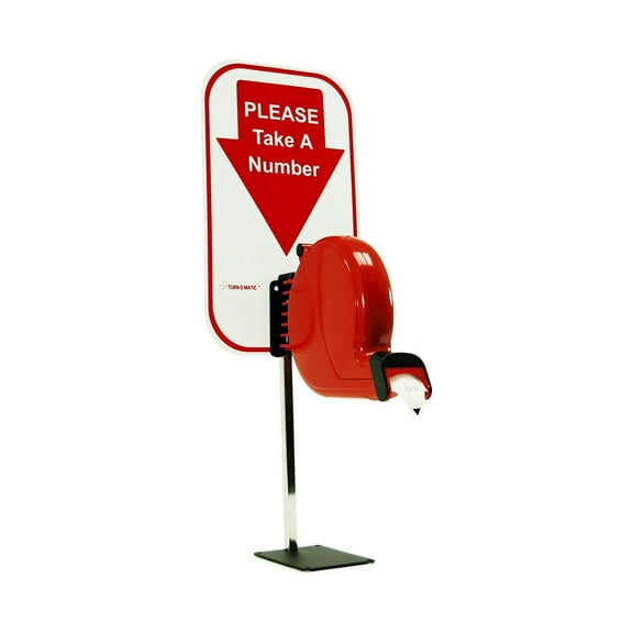 Microframe Take-A-Number System Ticket Dispenser with Free Ticket Roll