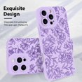 thumbnail image 3 of Funda de teléfono MZELQ para iPhone 16 Pro Max Silicone Floral Purple, 3 of 6