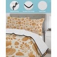 thumbnail image 3 of Quilts Queen Size Bedding Set, Thanksgiving Reversible Summer Quilt 3 Pieces, Retro Fall Harvest Pumpkin Cones Maple Leaf Lightweight Bedspreads Coverlets with 2 Pillow Shams for All Seasons, 3 of 5