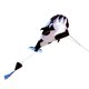 thumbnail image 5 of Cometa de orca sin marco, cometas voladoras de paracaídas para jardín, juguetes de vuelo al aire libre En blanco y negro, 5 of 7