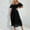 Black, variant on Women's Off The Shoulder Dress, Flutter Sleeve Pleated High Waist A-Line Maxi Dress for Summer