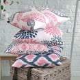 thumbnail image 3 of Phantoscope New Living Series Duplex Printing Decorative Throw Pillow Covers, 18" x 18", Pink and Blue, Set of 4, 3 of 6