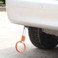thumbnail image 3 of BUYISI Circle Shaped Car Handle Strap Drift Charm Rear Bumper Decor Subway Bus Handle Silver+Orange, 3 of 7
