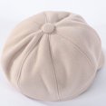 thumbnail image 2 of CoCopeaunts Octagonal Newsboy Cap Casual Vintage Painter Detective British Style Solid Hat Women Autumn Winter Warm Beret Hat, 2 of 7