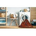 thumbnail image 2 of Ahgly Company Machine Washable Indoor Square Contemporary Saddle Brown Area Rugs, 6' Square, 2 of 7
