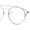 Silver - Clear, variant on Retro Half Rim Look Metal Rim Top Bridge Clear Lens Fashion Eye Glasses Silver