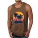 thumbnail image 2 of Camiseta sin mangas de cuello redondo para hombre, blusa informal de verano sin mangas con estampado de cuello redondo para hombre, 2 of 5