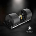 thumbnail image 4 of MotionGrey Adjustable Dumbbell 9-53 LB with 2-Second One-Hand Twist, 6 Weights in 1 Modern Compact Design, Durable Build, Anti-Slip Handle, Bonus Hand Grip & Jump Rope & Towel, 4 of 11