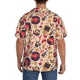 thumbnail image 5 of Fotbe gold Skull Guitar record print Short Sleeve Button Down Shirts for Men Casual Summer Beach Wrinkle Free Shirt-Small, 5 of 7