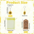 thumbnail image 2 of 90Pcs Sunflower Keychain Set Sunflower Keychains Flower Keychain Party Favors with Thank You Kraft Tags Organza Bags Wedding Souvenirs for Guests Wedding Birthday Return Gift Supplies DIY Mixed Color, 2 of 5