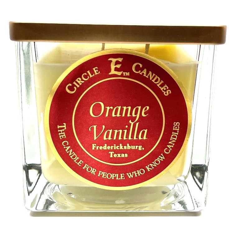 Circle E Candles, Orange Vanilla Scent, Extra Large Size Jar Candle