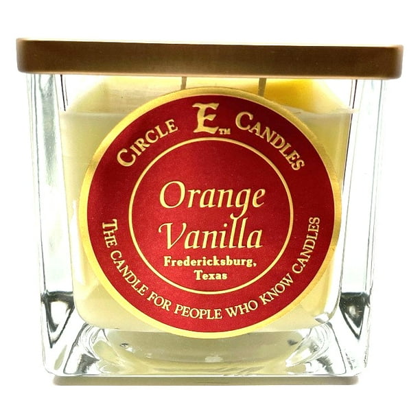 Circle E Candles, Orange Vanilla Scent, Extra Large Size Jar Candle