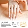 thumbnail image 3 of Anillos para boda Sonducket Aleación Abierto Ajustable Plata Oro, 3 of 6