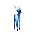 thumbnail image 2 of Popp, Grace 11x18 Gold Ornate Wood Framed with Double Matting Museum Art Print Titled - Ink Drop Rusa Deer I, 2 of 4
