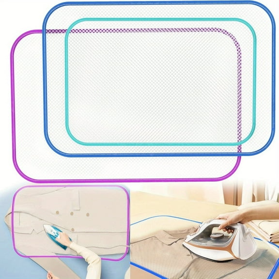 2Pcs,Protective Ironing Scorch Mesh Cloth, Scorch Saving Pressing Pad, High Temperature Resistant Board Cover Protector for Ironing Sewing Fabric Protection
