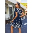 thumbnail image 3 of Zeagoo Summer Dresses for Women 2025 Vacation Sun Dress Women's A Line Dresses with Pockets Shift Dress Short Sleeve Beach Dress Loose T Shirt Dresses, 3 of 6