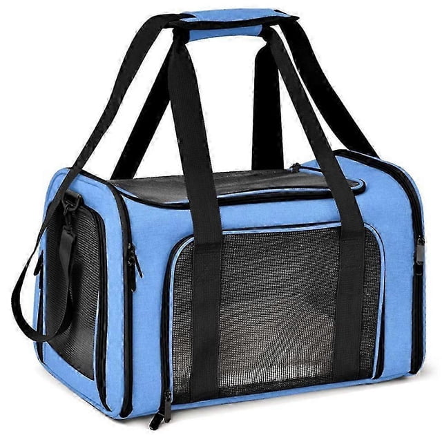 Cat Dog Carrier for Pets Within 3KG Airline Approved Collapsible Travel Puppy Carrier (40x25x25cm)