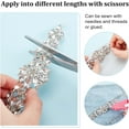thumbnail image 5 of 1Pc Shiny Flower Crystal Rhinestone Trim Flexible Sewing Crafts Bridal Costume Embellishment for DIY Shoes Belt Bag Hat Hairband Platinum 182x20~38x7.5mm, 5 of 7