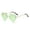 Green, variant on Harpily Women Sunglasses Retro Heart Shaped Frameless Alloy Resin UV Protection Glasses for Outdoor Casual Wear