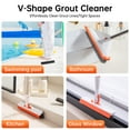 thumbnail image 3 of Grout Brush with Long Handle, 56.5'' Swivel Grout Cleaning Brush,120°Rotatable V-Shape Grout Scrub Brush, Extendable Handle Grout Cleaner Brush for Tile Floors，Bathroom,Baseboard,Shower,Corner, 3 of 7