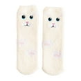 thumbnail image 6 of Women Cartoon Animal Winter Fuzzy Slipper Socks Cute Panda Dog for Cat Pig Penguin Pattern Thick Fluffy Coral Velvet Warm Floor Sleeping Hosiery, 6 of 19