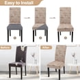 thumbnail image 4 of Juego de Fundas para Sillas de Comedor SearchI Textura Marrón de 6 Piezas, 4 of 6
