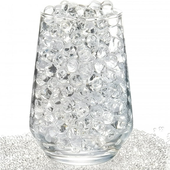 ACDANC 16000 Pieces Clear Water Gel Jelly Beads,Vase Filler Beads,Non Toxic Water Beads for Soilless Planting,Wedding Centerpiece,Floral Arrangement,Vase Filler (Clear)