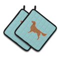 thumbnail image 1 of Carolines Treasures BB3704PTHD Golden Retriever Porte-Pot à Damier Bleu, 1 of 3