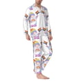 thumbnail image 2 of Sikiie LGBT Gnomes Mens Pajama Set, Soft Warm Long Sleeve Sleepwear, Cozy Button-Down Pjs for Men-Medium, 2 of 7