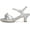 Silver Glt, variant on - Time-IIS - Girls' Glitter Bow Open Toe Slingback 2" Kitten Heel Sandals , Gold Glt, 3