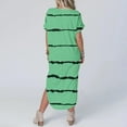 thumbnail image 6 of Atogsazn Womens Summer Dresses Comfort Short Sleeve V-Neck Long Dress Casual Loose T-Shirt Dresses for Women Green M, 6 of 6
