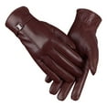 thumbnail image 1 of Ladies' 2024 Winter Leather Gloves Windproof Thick Cold Weather Warm Soft Versatile Fashionable Durable Comfortable Stylish Accessory, 1 of 4