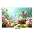 thumbnail image 3 of Decoraciones de Pascua, adornos de Pascua, regalos de Pascua, corona de primavera, valla, Pascua, nuevo material fotográfico, fondo de fotografía, tela de fibra de poliéster, tela de fondo, etc., 3 of 6