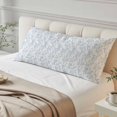 thumbnail image 4 of Blue Spring Floral Body Pillow Covers 20"x54", Summer Botanical Watercolor Soft Brushed Microfiber Breathable Throw Pillow Covers, Decorative Pillowcase with Zipper for Couch Sofa Bedroom Living Room, 4 of 9