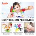 thumbnail image 3 of Washable Finger Paint Set, Shuttle Art 33 Pack Kids Paint Set with 10 Colors (60ml) Finger Paints Brushes, Finger Paint Pad SpongeBrushes Palette, Non Toxic for Toddlers, 3 of 7
