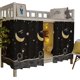 thumbnail image 4 of Cortinas inferiores para litera, tela de privacidad, cortinas debajo de la cama para cama baja, 2 paneles, Spaceman, 4 of 5