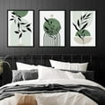 thumbnail image 6 of Mid Century Modern Wall Art Set of 3 Sage Green Canvas Wall Art Boho Prints Green Wall Decor Black Beige Abstract Wall Art Picture Mid Century Painting for Living Room Bedroom 12x16 Inch UNFRAMED, 6 of 6