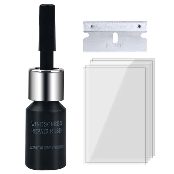 EGNMCR Fissures Disparues Kit de Réparation de Verre Kit de Réparation de Pare-Brise Kit de Réparation de Fissures de Pare-Brise pour Copeaux et Fissures Correction Rapide pour Copeaux Fissures solution de Réparation en Forme d'Étoile 3 ml