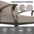 thumbnail image 4 of Gotland 5 Piece Aluminum Patio Furniture Set,Modern Metal Outdoor Patio Furniture w/5.1'' Thick Cushion and Rectangular Coffee Table,Patio Conversation Sets for Porch,Deck,Sand, 4 of 5
