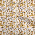 thumbnail image 1 of oneOone Velvet Yellow Fabric Kids Floral Craft Projects Decor Fabric Printed By The Yard 58 Inch Wide, 1 of 4