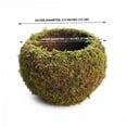 thumbnail image 3 of Moss Ball Planter Pot,Moss Sphere Potted Container, 5.91-Inch Outer 3.15-Inch Inner Horticultural Planting Bowl for Green Succulent Bonsai Display, 3 of 5