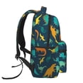 thumbnail image 3 of Honeii Colorful Dinosaur Print Backpack for Both Men and Women, Basic Bookbag for College, Work, or Travel,Rucksack Computer Bag-One Size, 3 of 5