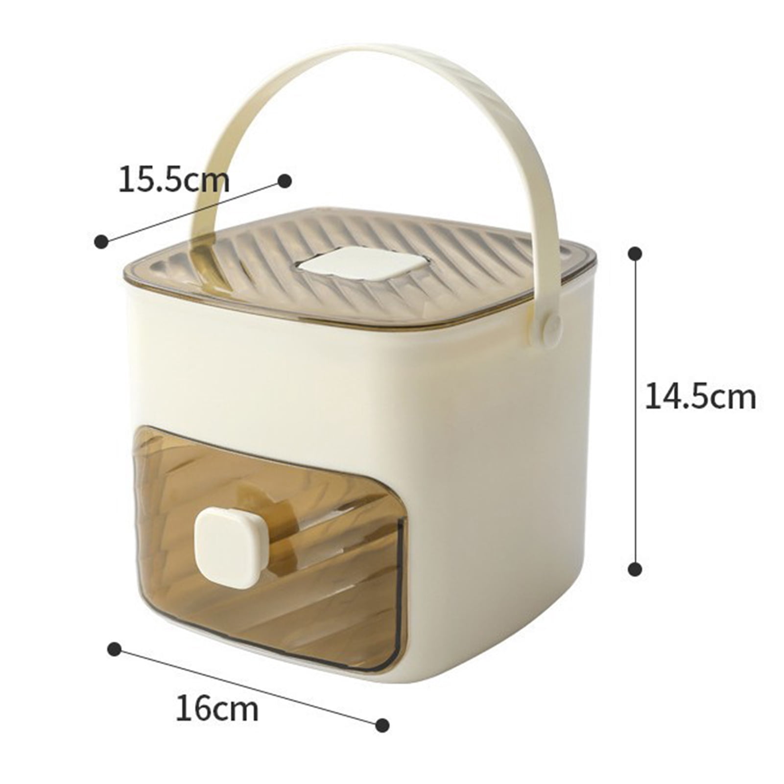 OIUR Ice Cube Tray for Freezer Sphere Ice Mold Maker with Lid And Bin One Button Release Circle Ice Cube Mold Ice Bucket for Whiskey Cocktails