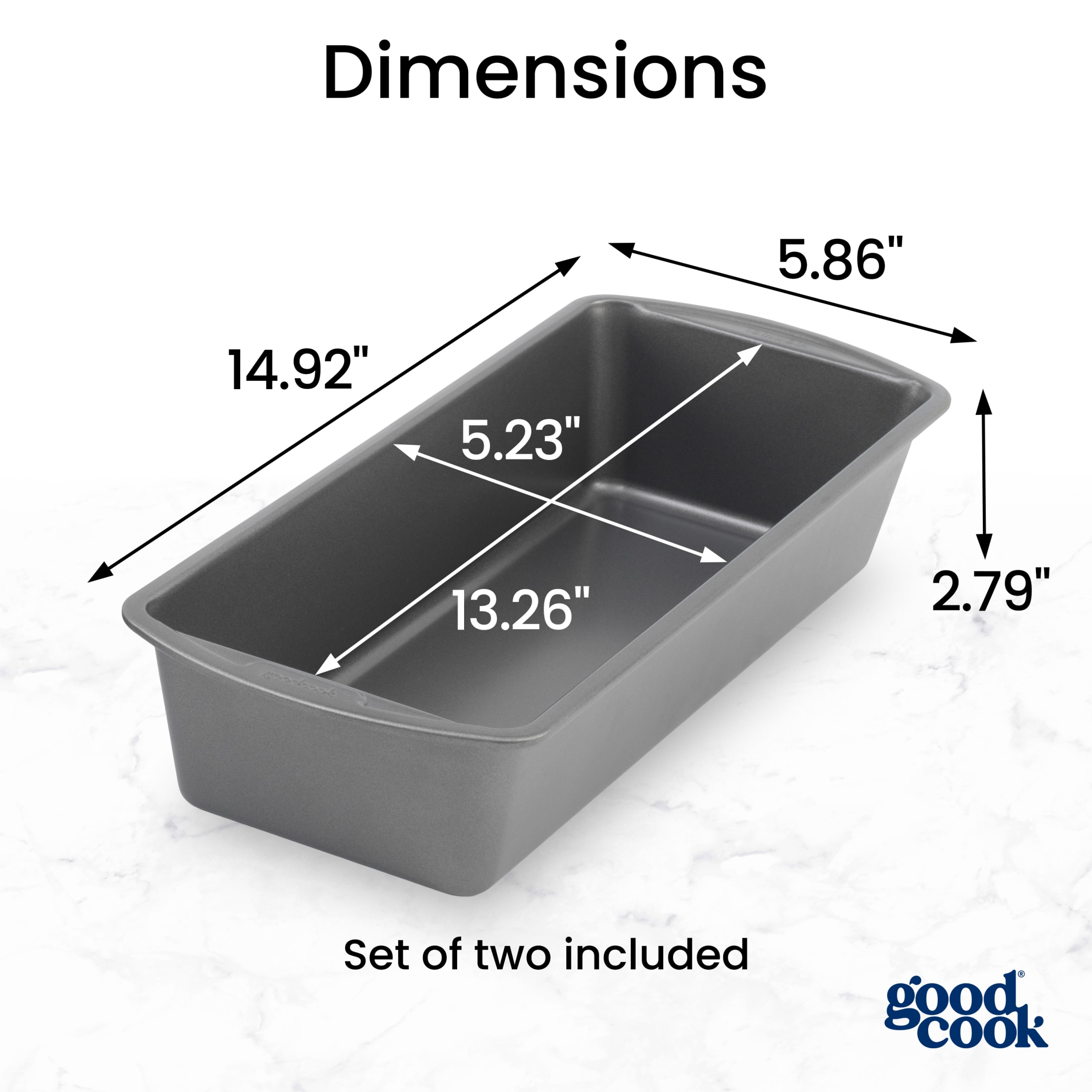GoodCook Extra-Large Nonstick Loaf Pan Set of 2 photo 5