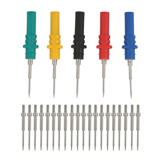 Automotive Probe, Small Diameter With 20 Replacement Pins Test Repair Tools Banana Plug for Electrical Laboratory Electric Testing Work